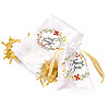 Flower Thank You Polyester Satin Storage Drawstring Bags ABAG-TAC0005-09B-3