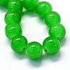 Baking Painted Imitation Jade Glass Round Bead Strands DGLA-Q021-8mm-10-2