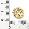 Rack Plating Brass Micro Pave Clear Cubic Zirconia Bead Cap KK-U014-11A-G-3
