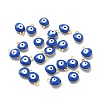 304 Stainless Steel Evil Eye Enamel Charms LS-STAS-G302-02G-04-3