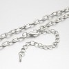 Iron Cable Chains Necklace Making MAK-J009-07P-1