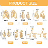 BENECREAT 36Pcs 6 Styles Brass Charms KK-BC0010-07-2