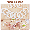 12Pcs Ring Silicone Beads SIL-DC0001-78-4