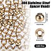 SUNNYCLUE 100Pcs Ion Plating(IP) 202 Stainless Steel Rondelle Spacer Beads STAS-SC0006-90-2