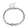 304 Stainless Steel Dapped Chains Bracelets for Men & Women BJEW-D042-26P-4