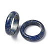 Natural Lapis Lazuli Plain Band Ring RJEW-P044-01A-01-2