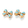 Ion Plating(IP) 304 Stainless Steel Enamel Beads STAS-N114-23I-G-2