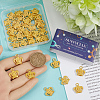 40Pcs Rack Plating Alloy Pendant Rhinestone Settings FIND-SC0013-27-3