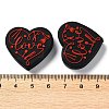 Food Grade Heart with Word Love Silicone Focal Beads SIL-NH0001-01B-3