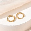 Twist Textured 304 Stainless Steel Huggie Hoop Earrings SA-CBA46AF-27G-01-3