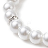 Alloy & Pearlized Glass Pearl Beads Stretch Bracelets for Women BJEW-JB11364-01-4