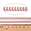 Brass Enamel Leaf Link Chains CHC-F021-02G-03-2