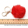Faux Rabbit Fur Pom Pom Ball Keychain KEYC-FS00031-05-2