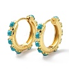 Brass Enamel Hoop Earring Findings KK-P205-06G-4