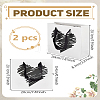 Graffiti Black Heart Kraft Paper Packaging Tote Bags with Polyester Handles ABAG-WH0062-04-2
