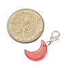 Glass Moon Pendant Decorations HJEW-JM04367-02-3