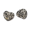 Sparkling Acrylic Heart Beads with Rhinestone Embellishment LS-OACR-NH0001-02A-06-2