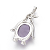 Natural Amethyst Pendants G-L512-A07-3