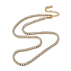 3MM 304 Stainless Steel Rhinestone Cup Chain Necklaces for Women NJEW-G175-01G-02-4