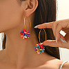 Brass Acrylic Dangle Earrings FS-WGAD9BB-02-1