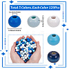 600Pcs 5 Colors Dyed Natural Wood Beads WOOD-SC0002-39-2