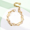 304 Stainless Steel Chain Bracelets BJEW-P379-01G-3