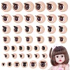 24 Pairs 6 Styles 3D ABS Doll Craft Cartoon Movable Eye FIND-PH0028-13A-1