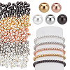 200Pcs 5 Colors Rack Plating Brass Beads KK-PH0011-70-1