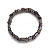 Natural Tiger Eye and Magnetic Synthetic Hematite Beads  Bracelets PW-WG94ACC-01-3