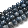 Natural Kyanite/Cyanite/Disthene Round Beads Strands G-N0150-05-6mm-01-1