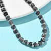 Natural Labradorite & Non-magnetic Synthetic Hematite Beaded Bracelets for Women BJEW-Z148-04P-01-4