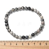 Natural Netstone Bead Stretch Bracelets X-BJEW-K212-A-021-5