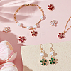 8Pcs 4 Colors Transparent Glass Pendants GLAA-GA0002-31-4