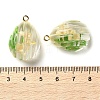 Inner Dried Flower Transparent Resin Pendants RESI-A043-06A-3