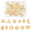 24Pcs 12 Styles 304 Stainless Steel Pendants STAS-PH0007-59-1