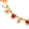 Faceted Glass Charm Bracelets BJEW-JB05599-2