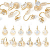 12Pcs 6 Styles Brass Micro Pave Clear Cubic Zirconia Ear Cuff Findings KK-TA0003-24-1
