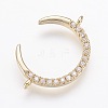 Brass Micro Pave Cubic Zirconia Links LS-ZIRC-G109-56G-NR-1