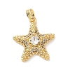Brass Micro Pave Cubic Zirconia Pendants KK-K305-11B-G-1