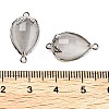 Cat Eye Faceted Teardrop Connector Charms G-B081-02P-04-3