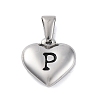 304 Stainless Steel Pendants STAS-P278-01P-P-1-1
