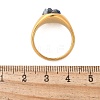 Round Natural Lapis Lazuli Chips Finger Rings RJEW-D303-03G-05-3