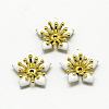 Brass Enamel Bead Caps X-KK-Q698-GJ606-1