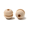 Natural Wood European Beads WOOD-A026-05-2