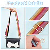 Stripe Pattern Glittered Polyester Adjustable Webbing Bag Straps PURS-WH0005-82KCG-02-4