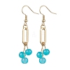 Imitation Jade Glass Dangle Earrings EJEW-JE05924-02-1