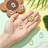 6Pcs 2 Colors Brass Micro Pave Cubic Zirconia Pendants KK-CJ0003-22-4