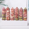 Tower Natural Peach Blossom Tourmaline Home Display Decoration PW-WG51324-02-1