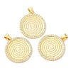 Brass with Cubic Zirconia Pendants X-KK-K332-16A-G-1