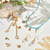 16Pcs 16 Styles Brass Micro Pave Cubic Zirconia Pendants KK-PH0013-35-2
